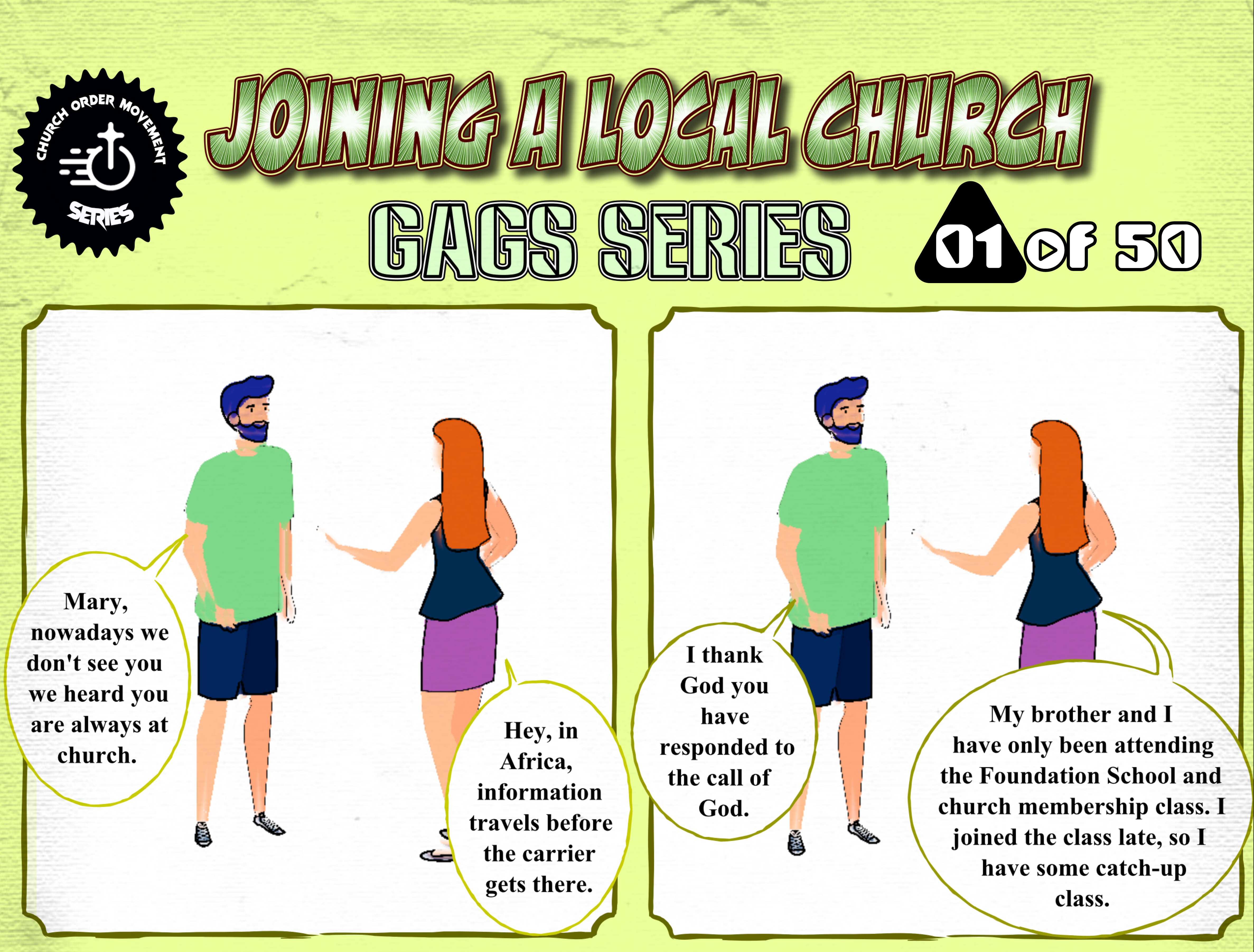 To join a local church, you must attend a church membership class.